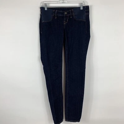 Old Navy Maternity Jeans Women’s Size 10 Skinny Side Panel Low Rise Dark Wash - Image 1 of 4