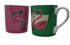 Kate Spade New York Glamorous Coffee Mug Pink Bikini And Flamingo Collectible 
