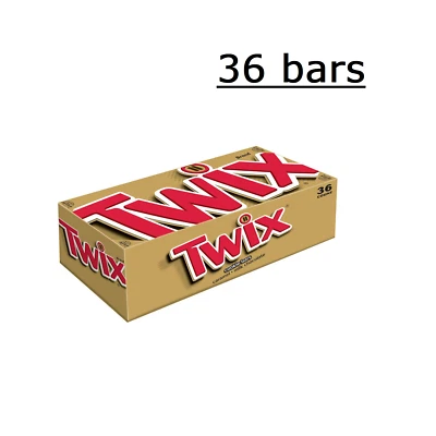 Barra de caramelo para galletas de chocolate con caramelo TWIX individual, barra de 1,79 onzas caja de 36 unidades Foto 1 de 2