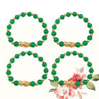 4 szt. bransoletka z koralików Feng Shui na szczęście (8mm zielona)