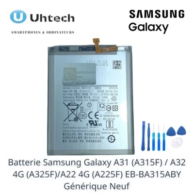 Batterie Samsung Galaxy A31  / A32 4G  / A22 4G  EB-BA315AB Générique-Neuf - Immagine 1 di 3