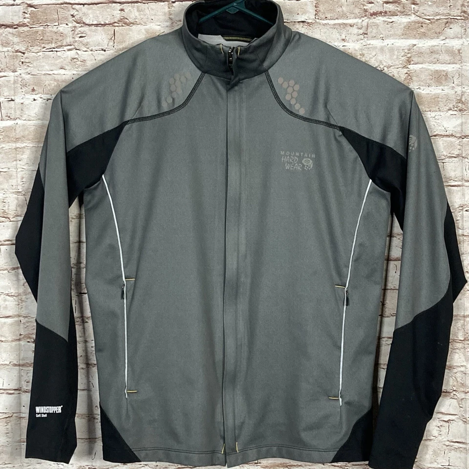 Chaqueta de ciclismo Mountain Hardware tapón de viento jersey reflectante cremallera completa para hombre L Foto 1 de 4