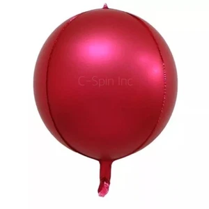 10" 18" 22" 32" 4D Round Sphere Metallic Matte Foil Balloon Mylar Balloons Party - Picture 1 of 17