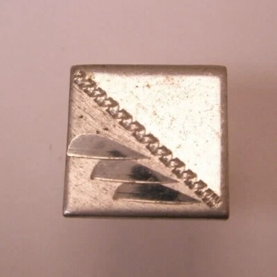 STERLING SILVER Engraved Quality Vintage Tie Tack Lapel Pin simple plain v91 - Image 1 of 4