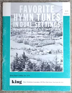Favorite Hymn Tunes in Dual Settings Pipe Reed Electronic Organ Arthur Bergman - Picture 1 of 8