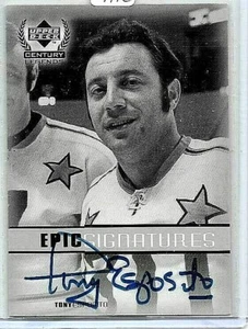 TONY ESPOSITO '99 UPPER DECK CENTURY LEGENDS EPIC SIGNATURES CERTIFIED AUTOGRAPH - Picture 1 of 1