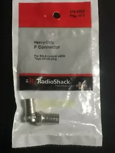 Heavy-Duty F Connector 278-0223 By RadioShack, New, 2 Pack - Picture 1 of 6