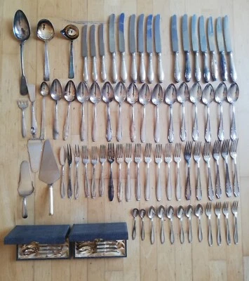 WMF Silberbesteck 84 Teile 90er und 100er Silber Sehr Alt!  - Bild 1 von 4
