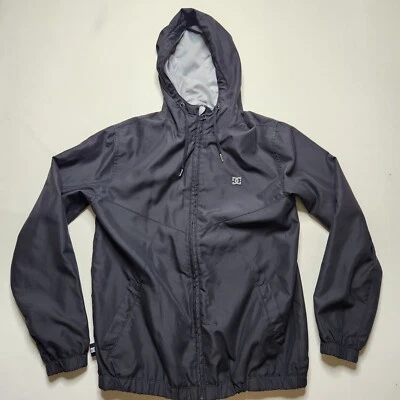 DCSHOECOUSA Hooded Full Zip Wind Breaker Jacket Men Size Small Black R2 - Image 1 of 4