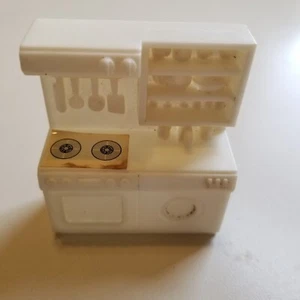Doll House Furniture Blue Box Kitchen Dream House  Sink/Stove White Vtg - Picture 1 of 7