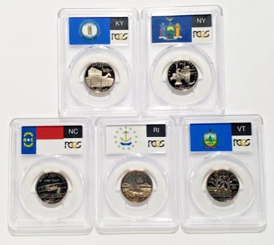 2001-S State Label - Proof Quarter Set - PCGS PR69DCAM - Nice Set! S1 - Image 1 of 4