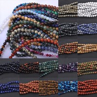 Wholesale 5-40Pcs Glossy Natural Gemstone Round Loose Spacer Beads 4-12MM DIY