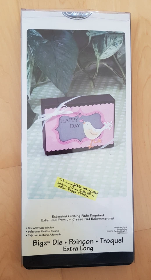 SIZZIX BOX W/ORNATE WINDOW 655710 Extra Long - vergriffen - Bild 1 von 3