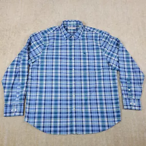 Tommy Bahama Shirt Mens XL Blue Plaid The Siesta Key Vented Long Sleeve SPF - Picture 1 of 11