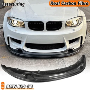 Fit for BMW E82 1 Series M Coupe 2011-2013 Carbon Fiber Front Bumper Lip Spoiler - Picture 1 of 12