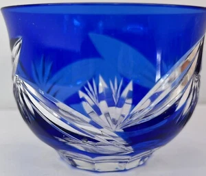 Colbalt blue cut to clear glass - Picture 1 of 8