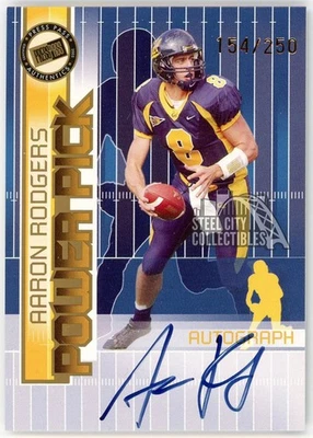Aaron Rodgers 2005 Press Pass Power Pick Rookie Autograph Card 154/250 - Image 1 of 2