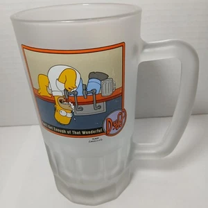 Taza de vidrio esmerilado Simpsons "Can't Get Enough of That Wonderful Duff" 2001 - Imagen 1 de 4