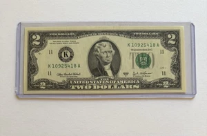 2 Dollar Bill 2003 Series A With Ink Smudge - Picture 1 of 2