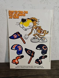 Vintage Frito Lay Chester Cheetah 1993 NFL Sticker Page Unused - Picture 1 of 2