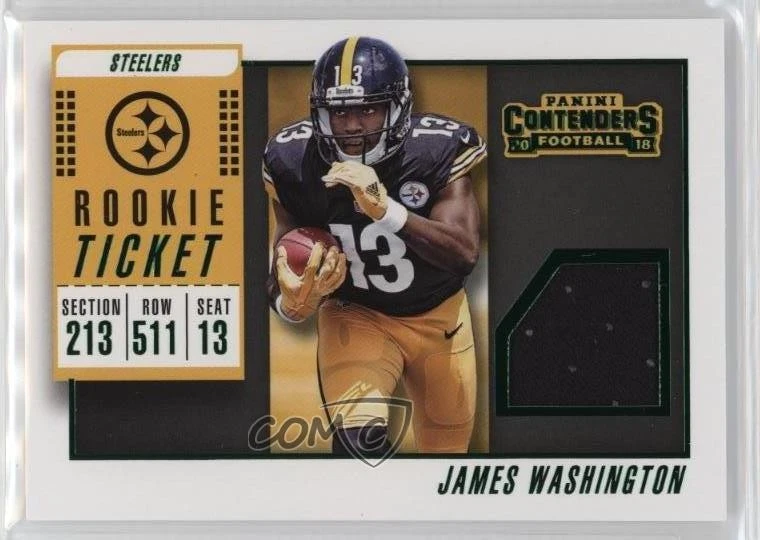 2018 Panini Contenders Rookie Ticket Swatches Variation James Washington RC - Image 1 of 2