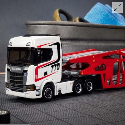 🔥Hot Wheels Collectors Elite 64 Scania 770 S трактор прицеп самосвал в руке  - Изображение 1 из 4