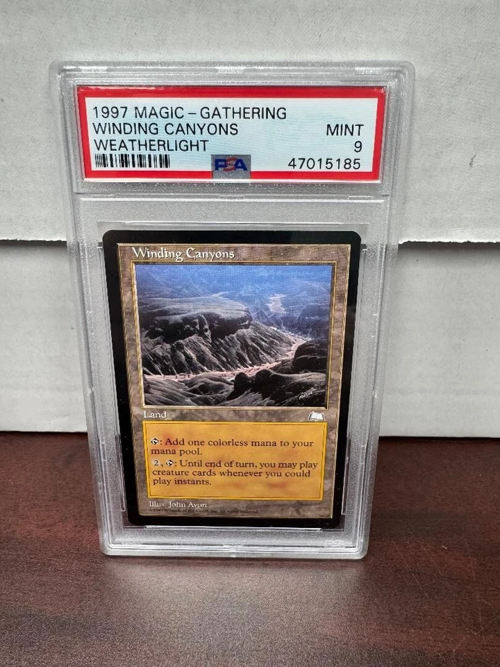PSA 9 1997 MTG Weatherlight Winding Canyons - Image 1 of 1