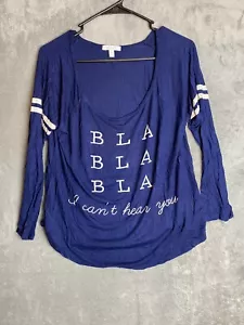 Delias Womens Medium Blue Long Sleeve Top - Picture 1 of 5