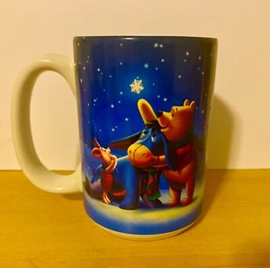 Winnie the Pooh Snowflake Coffee Mug Cup Disney Store Exclusive Piglet Eeyore - Picture 1 of 8