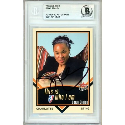 Dawn Staley Signed 2003 Fleer Ultra WNBA This is Who I Am #4 Card AUTO Beckett - Image 1 of 4