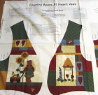 COUNTRY BEARS AT HEART Vest Leslie Beck Cranston VIP Fabric Panel Sewing