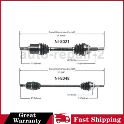For 1995~1998 Nissan 200SX TrakMotive Front Left Front Right CV Axle Shaft - Image 1 of 3