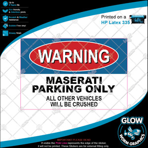 Keine Parkwarnung Maserati GranTurismo Quattroporte Garagenschild Schaumstoff Aufkleber