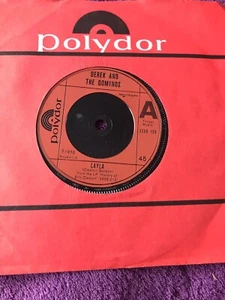 DEREK AND THE DOMINOS, LAYLA, ERIC CLAPTON ,7” VINYL - Picture 1 of 1