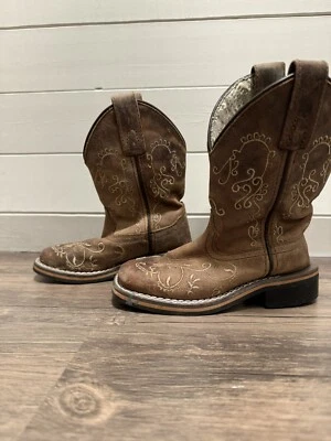 Botas de Vaquero Smoky Mountain Marilyn Western Puntera Cuadrada 3845C Niñas Jóvenes Talla 9R Foto 1 de 4