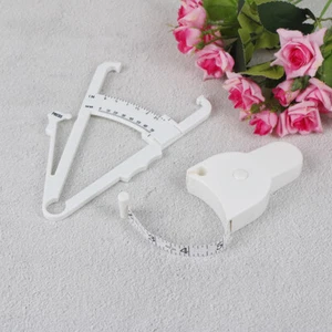 2Pcs Weiß PVC Körperfettmessschieber Maßband Tester Fitness Zum Abnehmen J GU·:J - Bild 1 von 12