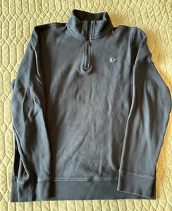 Vineyard Vines Boys Black 1/4 Zip Pullover Size L (16) - Picture 1 of 2