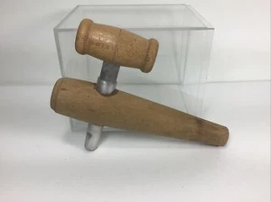 Vintage 6” Wood & Aluminum Keg Spout Tap Spigot Bung Barrel Cask Handle  (6) - Picture 1 of 8