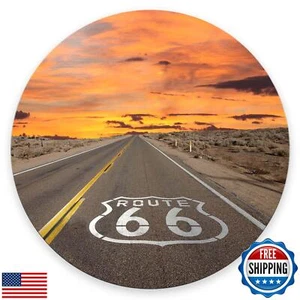 Mouse Pad, Route 66 Mouse Pad, Round Cute Gaming Cloth Mousepad for Office La - Afbeelding 1 van 5
