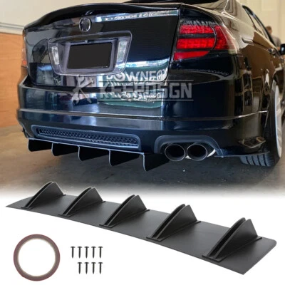 For Acura TL 2004-2008 Rear Bumper Spoiler Diffuser Lip Shark Fin Splitter Black - Image 1 of 4