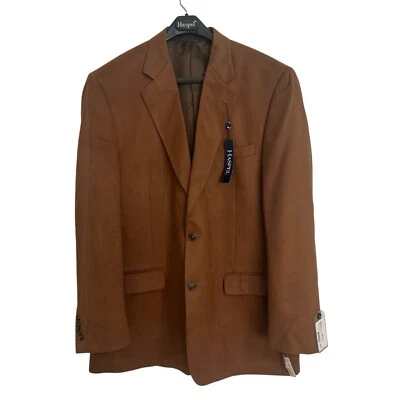 Chaqueta Blazer Abrigo Deportivo Haspel 44L Marrón Carmelo Para Hombre Nuevo con Etiquetas Envío Gratuito Foto 1 de 4