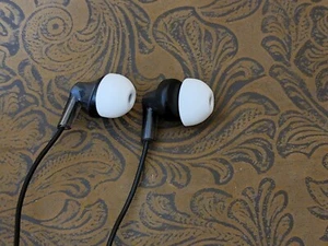 Panasonic RP-TCM125 Black Earbuds In-Ear Headphones White Earpieces - No Mic ఈ - Picture 1 of 6