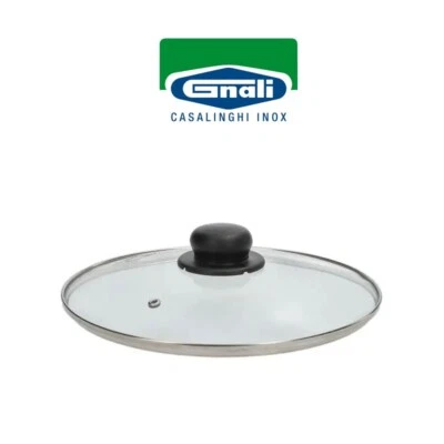COPERCHIO IN VETRO TEMPERATO UNIVERSALE CM 14 16 18 20 22 24 26 28 30 32 GNALI - Immagine 1 di 4