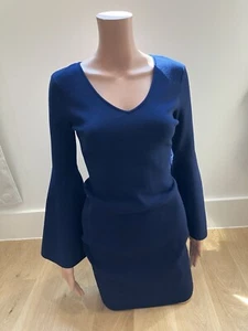 Milly Blue Mini Knit Dress Size P NWT - Picture 1 of 8