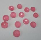 15 Pcs Great Lot Natural Pink Jade 7X7 Mm Round Rose Cut Loose Gemstone