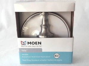Anillo de toalla MOEN VALE níquel cepillado resistente al punto DN4486BN decoración de baño nuevo - Imagen 1 de 3