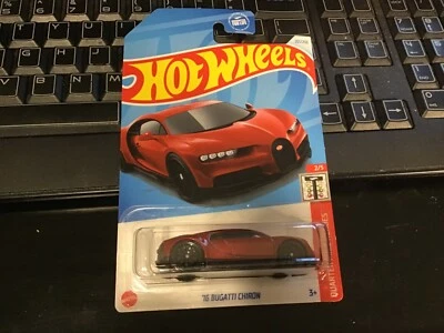 New Hot Wheels 16 Bugatti Chiron Red #201 Mainline 2024 Quarter Mile Hero’s 2/5 - Image 1 of 3