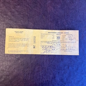 1964 Vintage Non-Resident Angel Angelschein Ontario Kanada - Bild 1 von 9