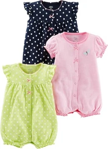 Simple Joys by Carter's 3-6 Months, Light Green/Navy Dots/Pink Stripe  - Picture 1 of 4