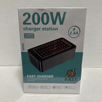 ⚡️ Estación de carga USB de 30 puertos Cargador inteligente rápido USB Viaje NUEVO ⚡️ Foto 1 de 4